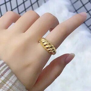 925 STERLING SILVER ADJUSTABLE FRENCH RING, CUTE RING, SHINY RING.